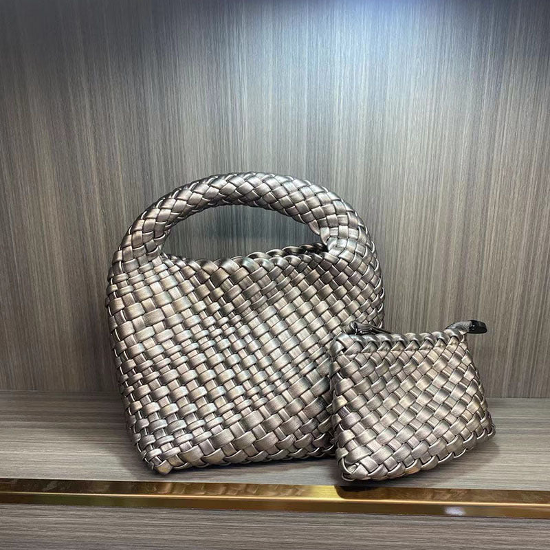 FLOWERSVERSE  Handmade Woven Small Tote Bag Handbags Female  New High-Grade Mini Chain Shoulder Crossbody Bag