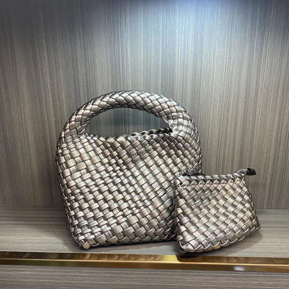 FLOWERSVERSE  Handmade Woven Small Tote Bag Handbags Female  New High-Grade Mini Chain Shoulder Crossbody Bag