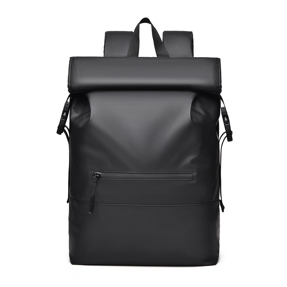 2025  men's backpack, business travel, high-end sense, large-capacity backpack, fashionable commuter roll-up design, backpack