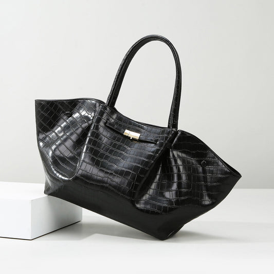 2025 Handbag New hot-selling stone pattern wing bag large capacity high-end tote bag fashionable texture large bag women