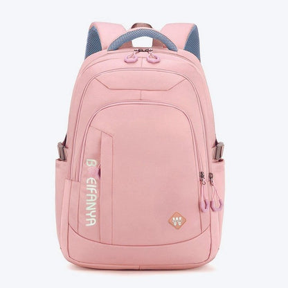 Cross-Border Large Capacity Lightweight Backpack Schoolbag Female Middle School Student New Trendy Male Burden-Free Spine-Protective Backpack