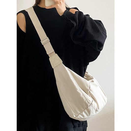 FLOWERSVERSE 2025 Lazy wind messenger bag women's  autumn and winter new large-capacity dumpling bag down cotton simple and versatile shoulder bag