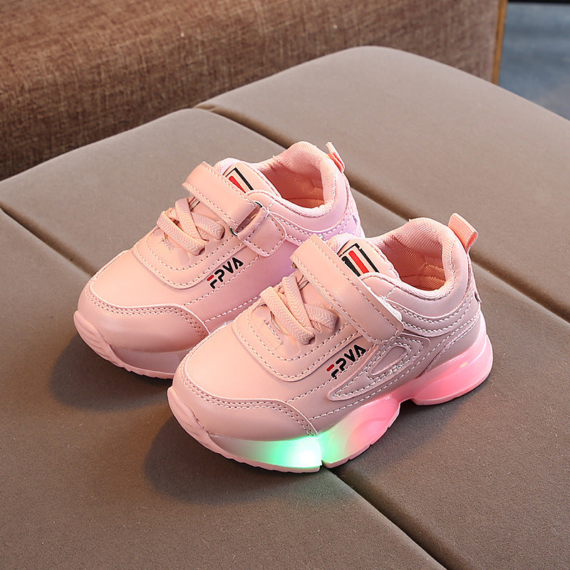 flowersverse Spring and Autumn New Lights Children Sneaker Shoes Led Boy's Shoes Casual Shoes Girls Sneaker Light Shoes