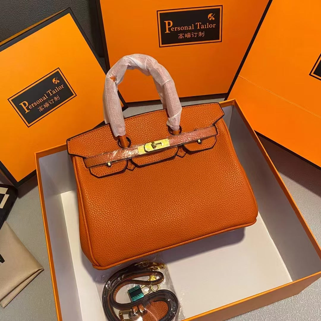 Premium texture women's bag handbag 30CM soft leather 2025 fashion TOGO platinum bag exquisite and versatile