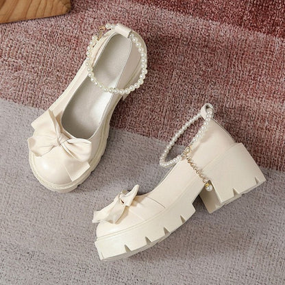 flowersverse Lolita Shoes Women Japanese Style Mary Jane Shoes Women Vintage Shallow High Heels Chunky Platform Shoes Cosplay Female Sandals