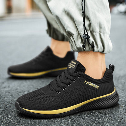 flowersverse Men Running Shoes  Comfortable Sport Shoes Lightweight Walking Men Sneakers Breathable Zapatillas Women Tennis Shoes Black