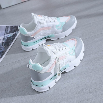 flowersverse Sneakers For Women  Designer Platform Casual Sports Running Shoes Female Students Match Color Fashion Sneaker Chunky Mujer