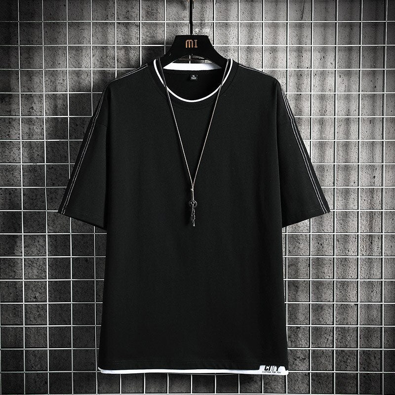 flowersverse Fashion Brand Hip Hop Men T-Shirts Summer Men's T Shirt New Casual Solid Tshirts Street Brand Clothing Men Tee Shirts Tops