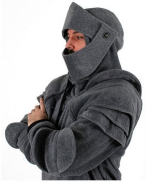 flowersverse Punk Streetwear Men's Arthur Medieval Hollow Knight Hoodie Armor Sweatshirt Pullover Hooded Jacket S-5XL Hoodies Harajuku