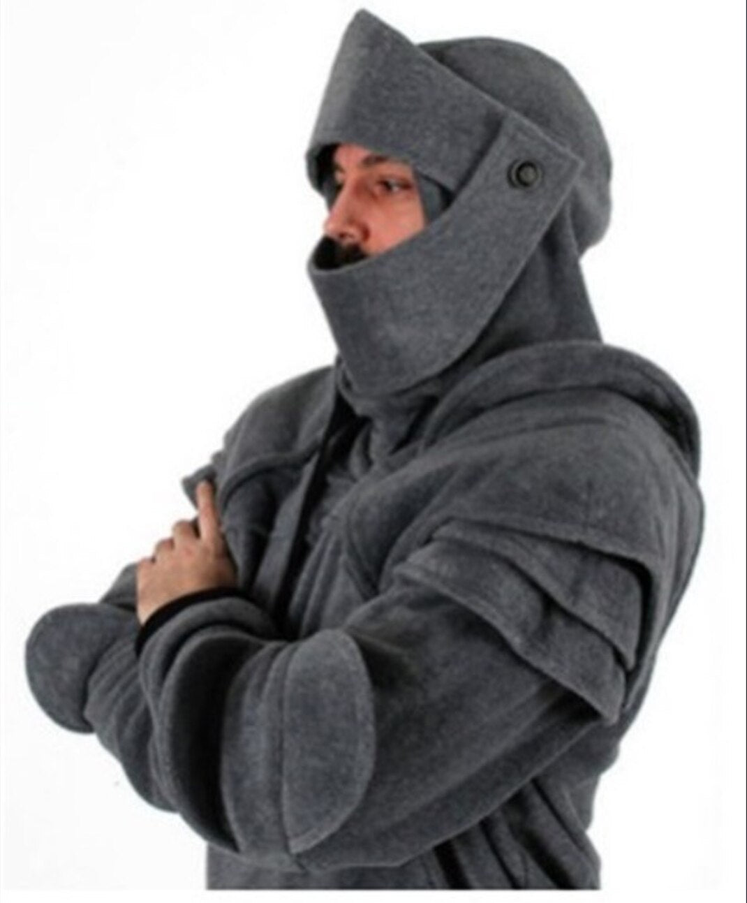 flowersverse Punk Streetwear Men's Arthur Medieval Hollow Knight Hoodie Armor Sweatshirt Pullover Hooded Jacket S-5XL Hoodies Harajuku