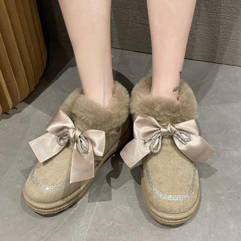 Christmas Gift Winter Shoes Women Ankle Ankle Boots Woman Warm Casual Shoes Ladies Cotton Shoes Fashion Short Boots Female Comfortable Shoes