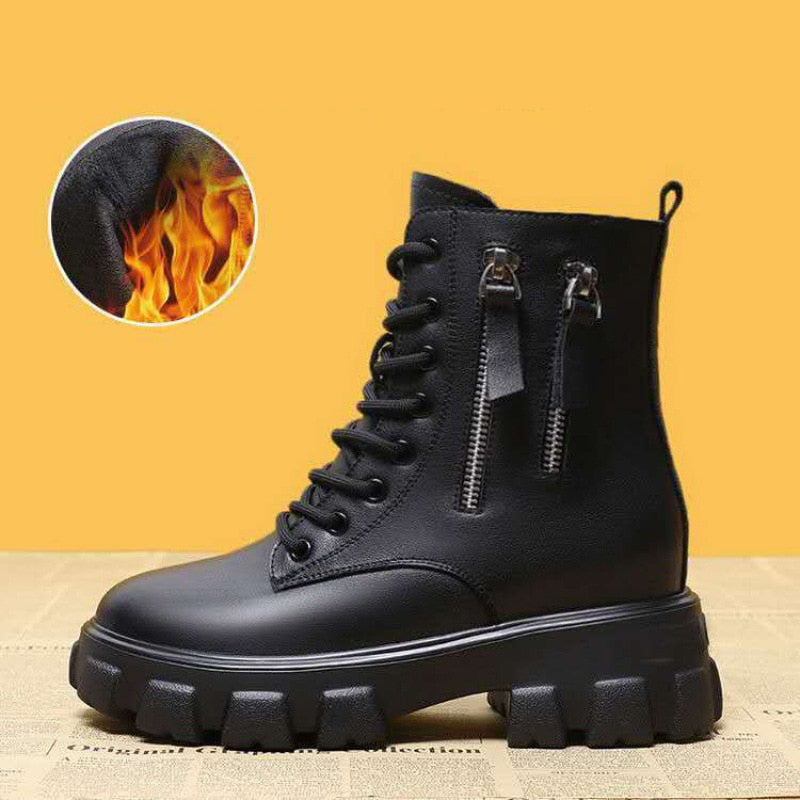 Christmas Gift Winter Boots Women's Ankle Boots Platform Fashion Shoes Woman Warm Plush Boots Autumn Flat Boots Snow Boots Ladies