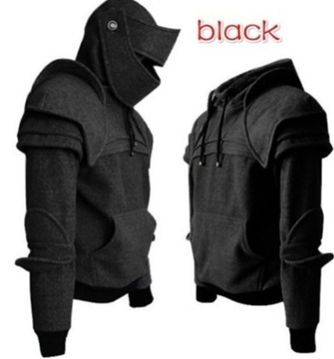 flowersverse Punk Streetwear Men's Arthur Medieval Hollow Knight Hoodie Armor Sweatshirt Pullover Hooded Jacket S-5XL Hoodies Harajuku