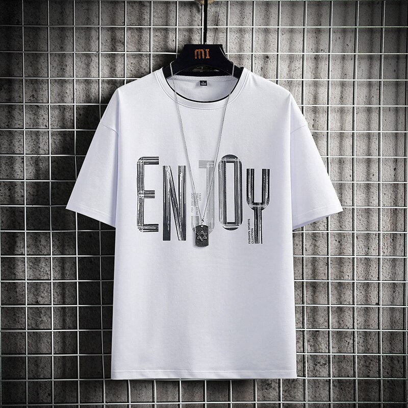 flowersverse Fashion Brand Hip Hop Men T-Shirts Summer Men's T Shirt New Casual Solid Tshirts Street Brand Clothing Men Tee Shirts Tops