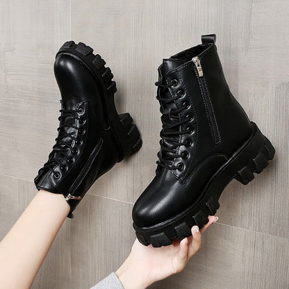 Christmas Gift Winter Boots Women's Ankle Boots Platform Fashion Shoes Woman Warm Plush Boots Autumn Flat Boots Snow Boots Ladies