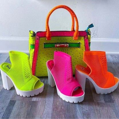 Amozae  2022 Summer New Fish Mouth Thick Heels High Heels Fashion Sandals Large Size Deodorant Breathable Women's Sandals 36-43