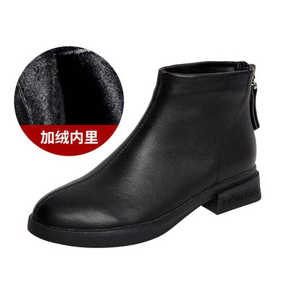 Amozae  Fujin Spring Genuine Leather Cow Women Ankle Boots Waterproof Slip On Super Comfortable Booties Autumn Winter Shoes Non Slip