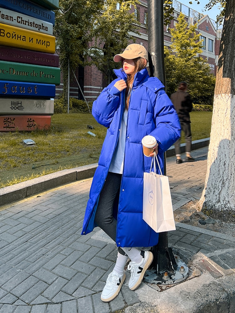 flowersverse  New Winter and Autumn Women White Duck Down Hoodies Puffer Jackets Coats Warm Windproof Black White Coats