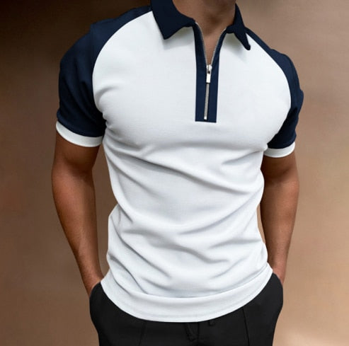 flowersverse  Men's Polo Shirts Short Sleeve T-Shirts Contrast New Summer Streetwear Casual Fashion Business Tops S-3XL