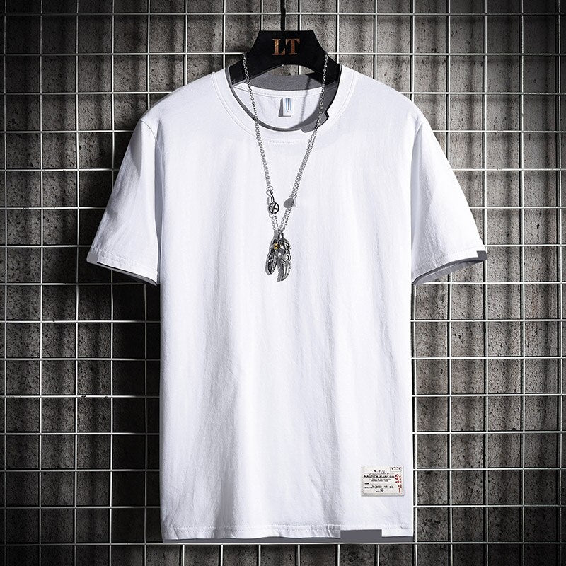 flowersverse Fashion Brand Hip Hop Men T-Shirts Summer Men's T Shirt New Casual Solid Tshirts Street Brand Clothing Men Tee Shirts Tops