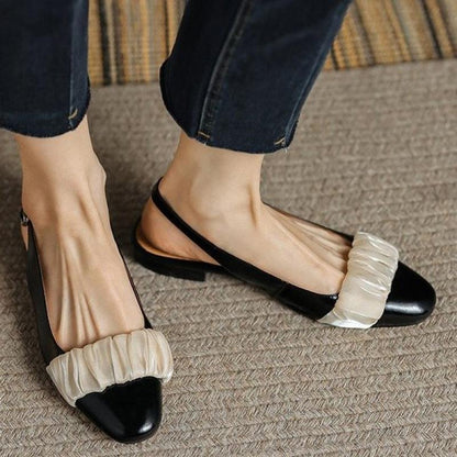 flowersverse New Summer Women Sandals Lace Low Heel Lace-Up Back Space Females Slippers Korean Fashion High Quality Elegant Cozy Lady Shoe