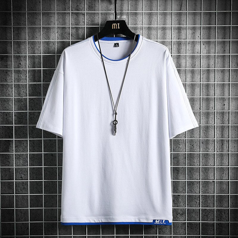 flowersverse Fashion Brand Hip Hop Men T-Shirts Summer Men's T Shirt New Casual Solid Tshirts Street Brand Clothing Men Tee Shirts Tops