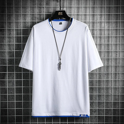 flowersverse Fashion Brand Hip Hop Men T-Shirts Summer Men's T Shirt New Casual Solid Tshirts Street Brand Clothing Men Tee Shirts Tops