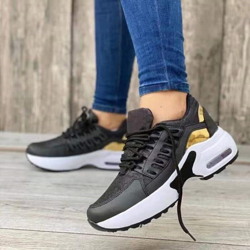 Amozae  2022 Comfortable Outdoor High-Quality Walking Shoes Women's White Shoes Spring Autumn New Lace-Up Flat Casual Sports Shoes