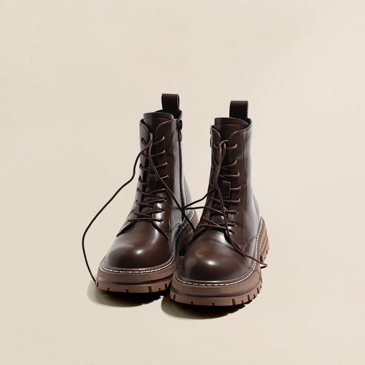 flowersverse Winter Black Women Boots Med Heel Round Toe Lady Ankle Boots New Fashion British Style Sweet Fleece Thick-Soled Short Shoe