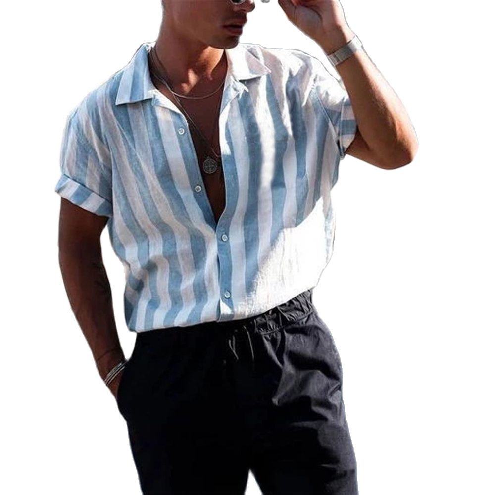 flowersverse New Luxury Social Shirts For Men Casual Floral Print Short-sleeved Tees Summer Loose Simple Tops Lapel Shirt Men's Clothing