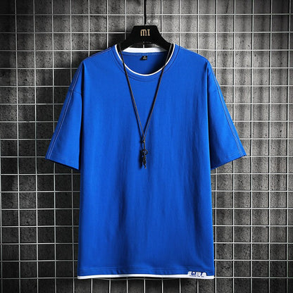 flowersverse Fashion Brand Hip Hop Men T-Shirts Summer Men's T Shirt New Casual Solid Tshirts Street Brand Clothing Men Tee Shirts Tops