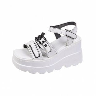 Amozae  Women's Platform Sandals Fashion Punk Gothic Wedge Sandals Women Platform Casual Woman High Heels Sandales Femmes Été