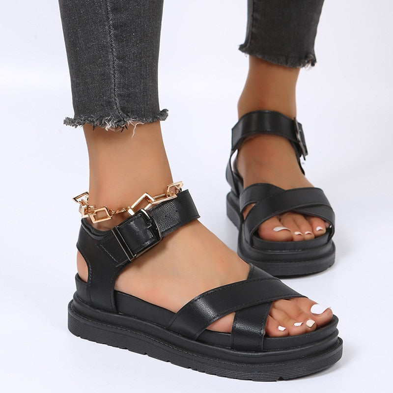 Amozae  Summer Women's Wedge Platform Sandals Fashion Open Toe Shoes Woman Sandals Ladies Casual Sandalias Mujer Verano 2022