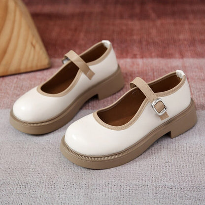 Graduation Gift Shoes for Women Fashion Retro Hollow Out Breathable Mary Jane Shoes Comfortable Lightweight Platform Shoes Zapatos Be Mujer