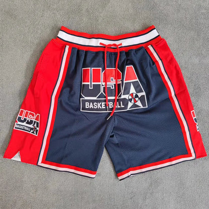 MM MASMIG Navy 1992 USA Dream Team Embroideried Basketball Shorts with Pockets