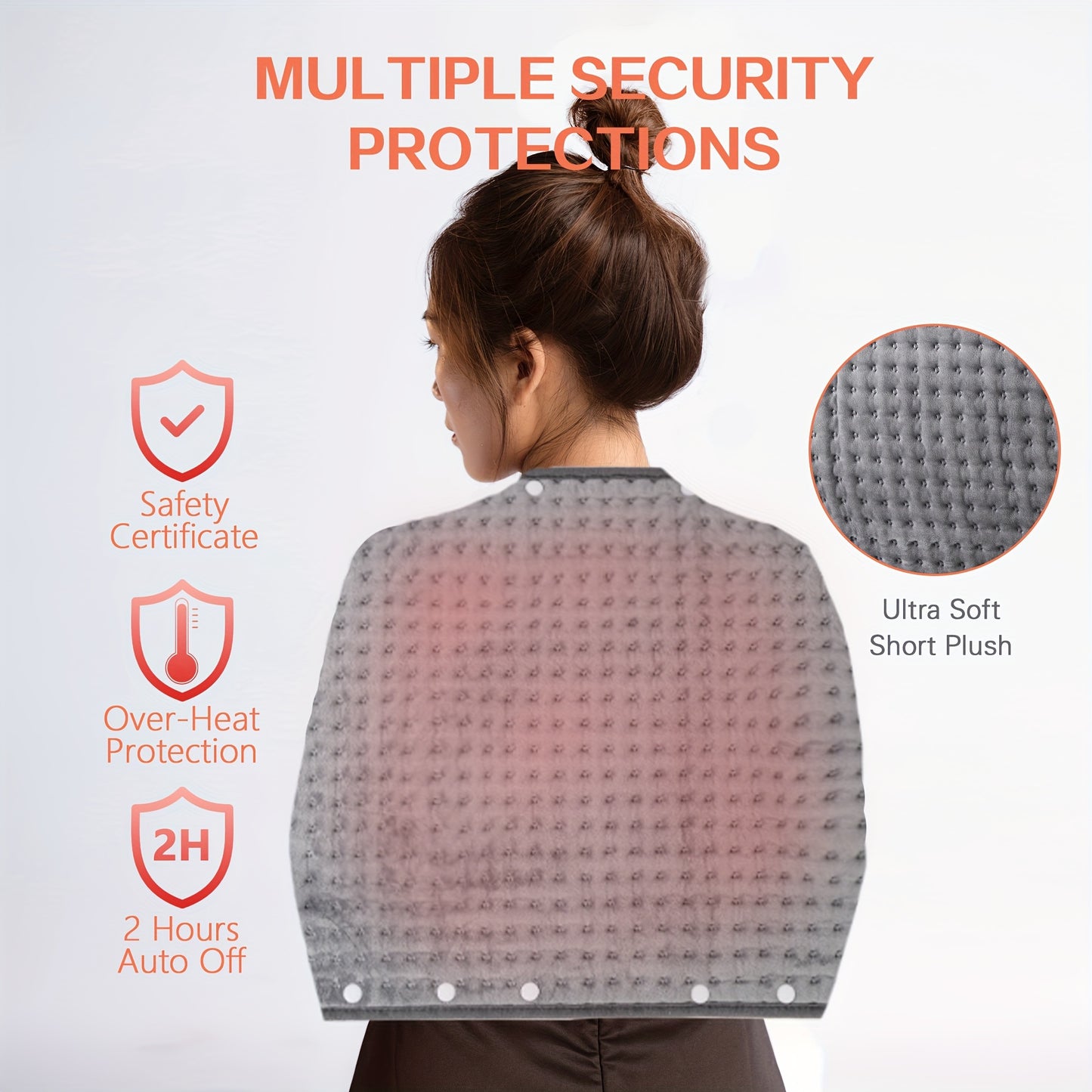 Electric Heating Pad - Professional Massage Equipment for Neck, Shoulders, Abdomen, Leg, and Feet with Washable Design, Auto Shut Off, and Perfect as a Valentine's Day Gift