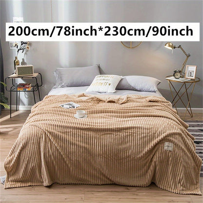 1pc Ultra-Soft Plush Imitation Rabbit Fur Throw Blanket - Warm, Cozy, and Soothing for Couch, Bed, and Sofa - Perfect for Snuggling Up on Chilly Nights