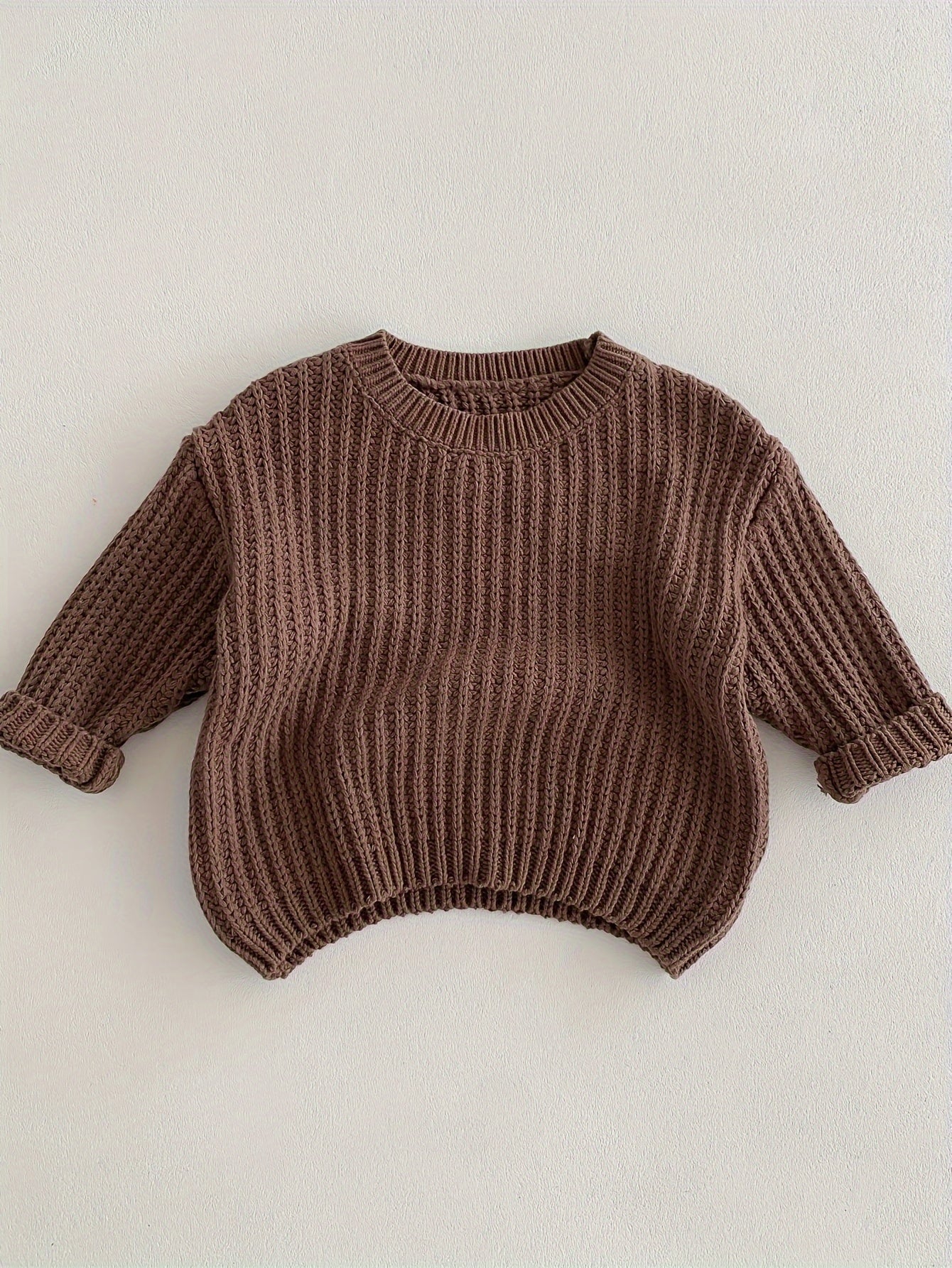 Boys Korean Style Knit Pullover Sweater, Casual & Comfortable Top For Fall/Winter