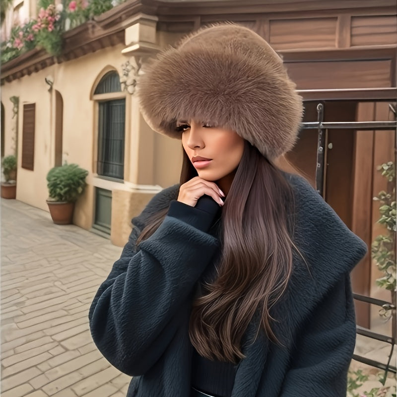 Cozy & Warm Women's Fleece-Lined Beanie - Thick, Plush Winter Hat with Ear Flaps, No Brim, Perfect for Valentine's Day