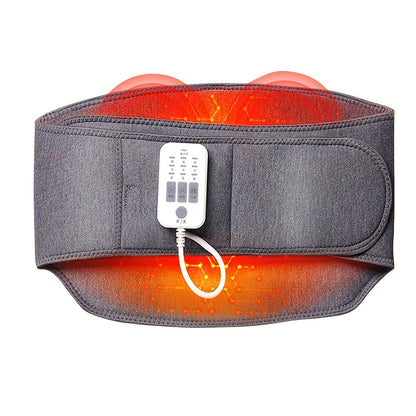 Heating Pad for Back, Heat Back Massager, Belly Wrap Belt with Vibration Massage, Fast Heating Pads with Auto Shut Off, Heated Massage Belt for Abdominal, Lumbar, Fit for Women, Men