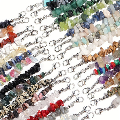 36-PCS Handmade Natural Stone Jewelry Set - Unique Irregular Design, 12-Strand Bracelet + 12 Pairs Earrings for Women and Men - Perfect Birthday, Party, Halloween, Christmas Gift Idea