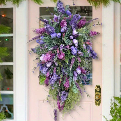 Artificial Spring Wreath Decor Wreath Home Decoration Spring Wreath Flower Wreath Floral Spring Artificial Wreaths