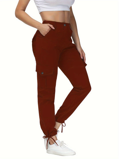 Women's Outdoor Stretch Pants, Comfortable Fit, Casual Utility Pant With Pockets For Hiking & Everyday Wear Suitable For Autumn