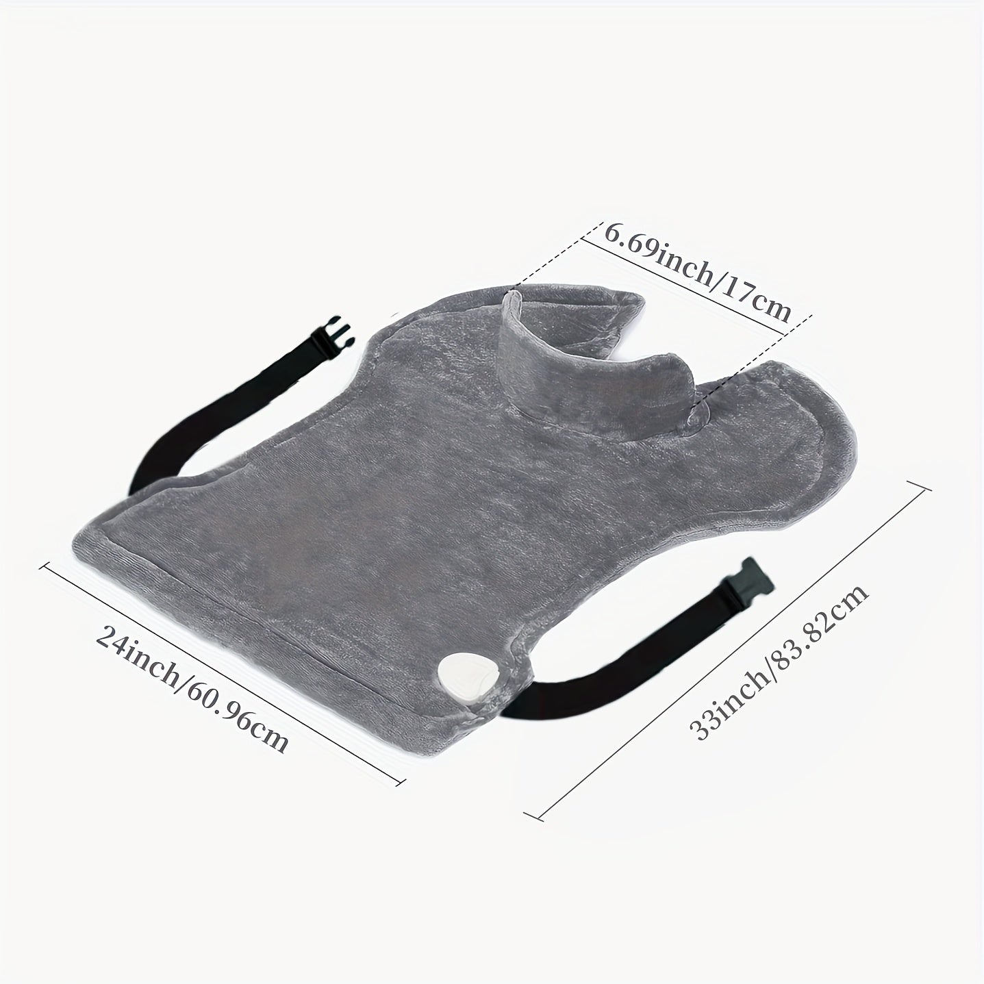 Electric Heating Pad with Weighted Design for Pain Relief - 24"x33" - Fast Heating with 6 Temperature Settings - Auto Shut Off - for Neck, Back, and Shoulders - Machine Washable - 120V US Plug - Unscented - No Battery Required