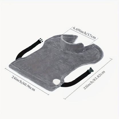 Electric Heating Pad with Weighted Design for Pain Relief - 24"x33" - Fast Heating with 6 Temperature Settings - Auto Shut Off - for Neck, Back, and Shoulders - Machine Washable - 120V US Plug - Unscented - No Battery Required