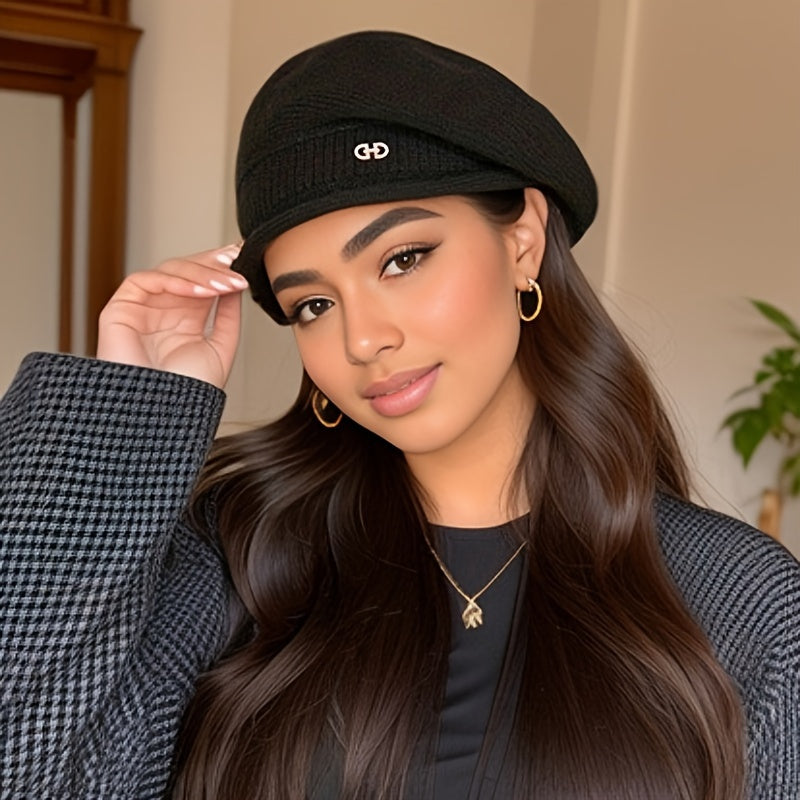 Elegant Warm Knit Beret for Women - Breathable, Adjustable & Perfect for All Winter Occasions | Ideal Holiday Gift