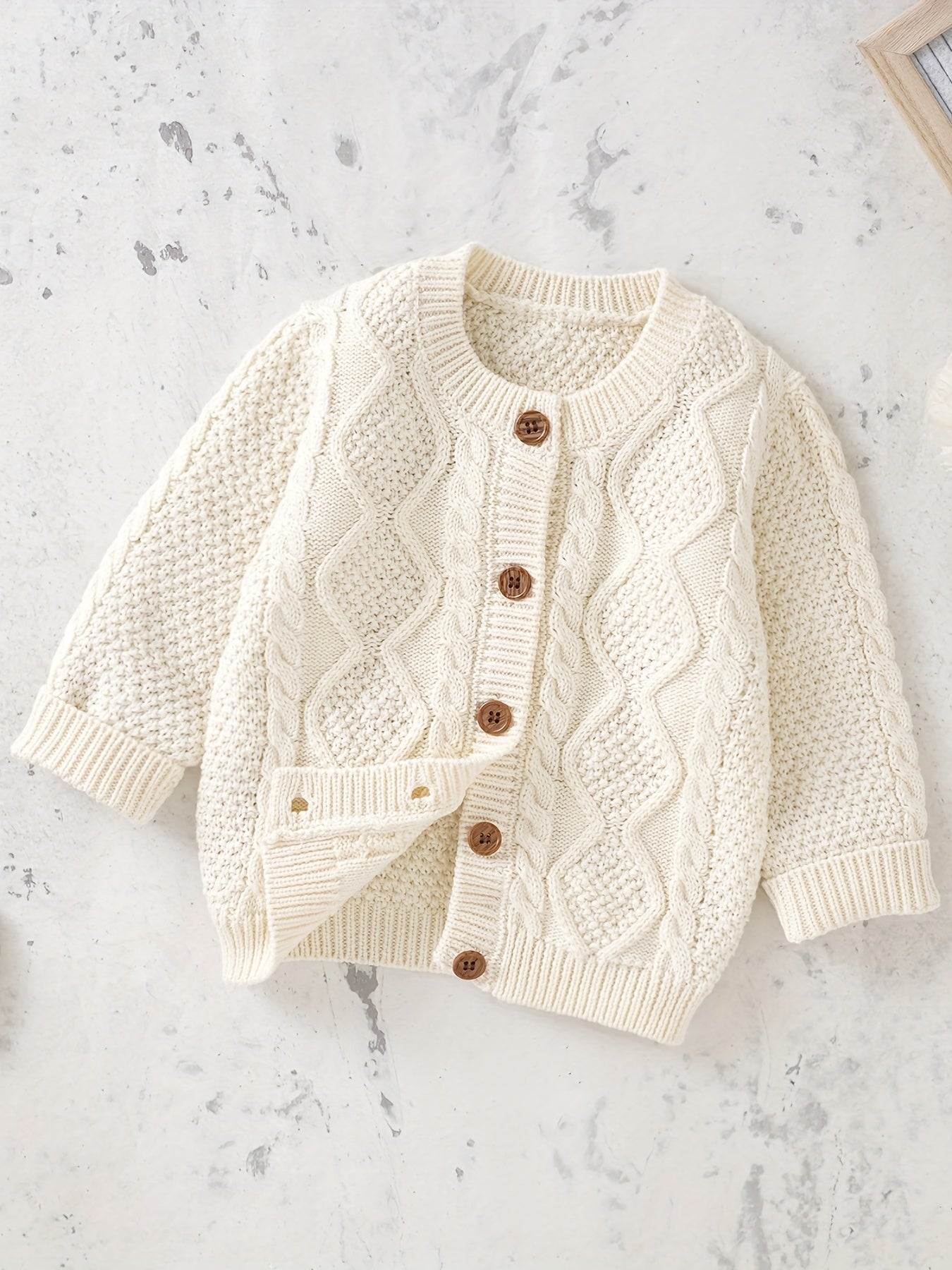 Cozy Knit Cardigan Sweater - Soft Solid Color, Single Breasted, Long Sleeve, Winter Warmth, Toddler Friendly, Unisex Design for Boys and Girls, Perfect for Casual Daily Wear or Special Occasions