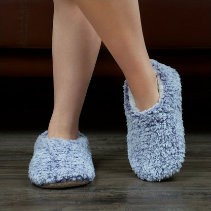 Womens Solid Color Ultra-Soft Plush Slippers - Cozy Slip-On Design for Indoor Comfort - Perfect Lounging Shoes