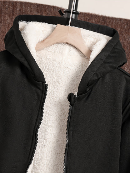 Cozy Boys' Fleece Jacket - Soft Fleece Lined, Zip Up, Hooded, Non Stretch, Label Patched, Casual Wear for Fall and Winter - Comfortable Boys Clothes for Chilly Days