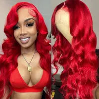 Ombre Ginger Orange Colored Lace Front Human Hair Wigs For Women Transparent Lace Body Wave Synthetic Wig Pre Plucked 180%